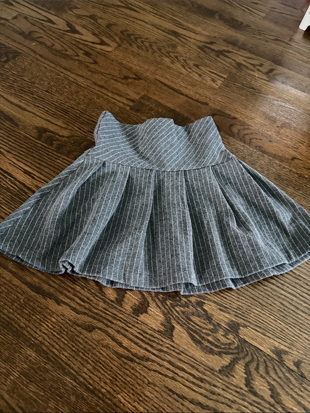 Zara Girl’s Gray Pinstripe Circle Skirt